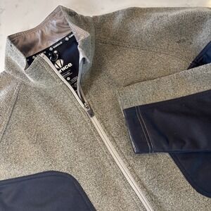 Sunice Tornado Jacket Mens Large Gray Softshell/Fleece-like With Black Full Zip